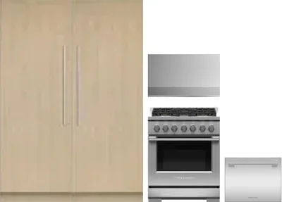 5 Piece Package Includes Refrigerator, Freezer, Range, Hood And Dishwasher